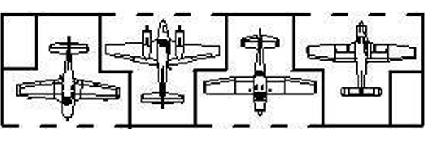 T-hangars: Nested versus standard configuration2